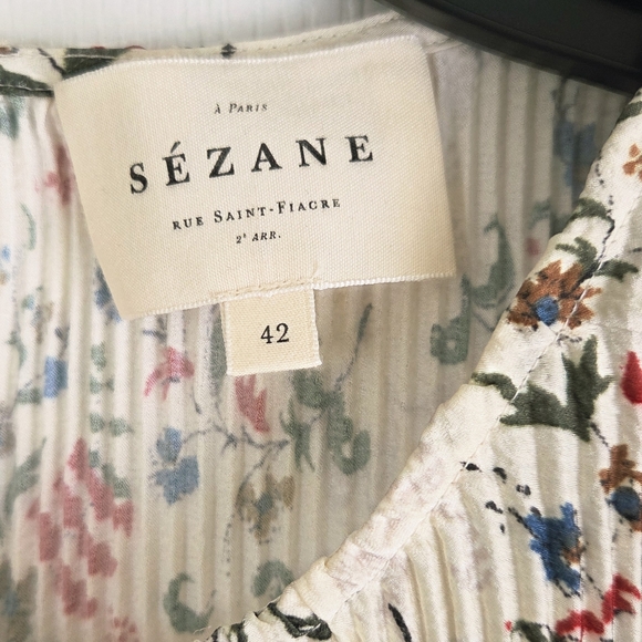 New!!! Sezane ✨️ Women's Lota Print Tasha Blouse - Picture 4 of 14